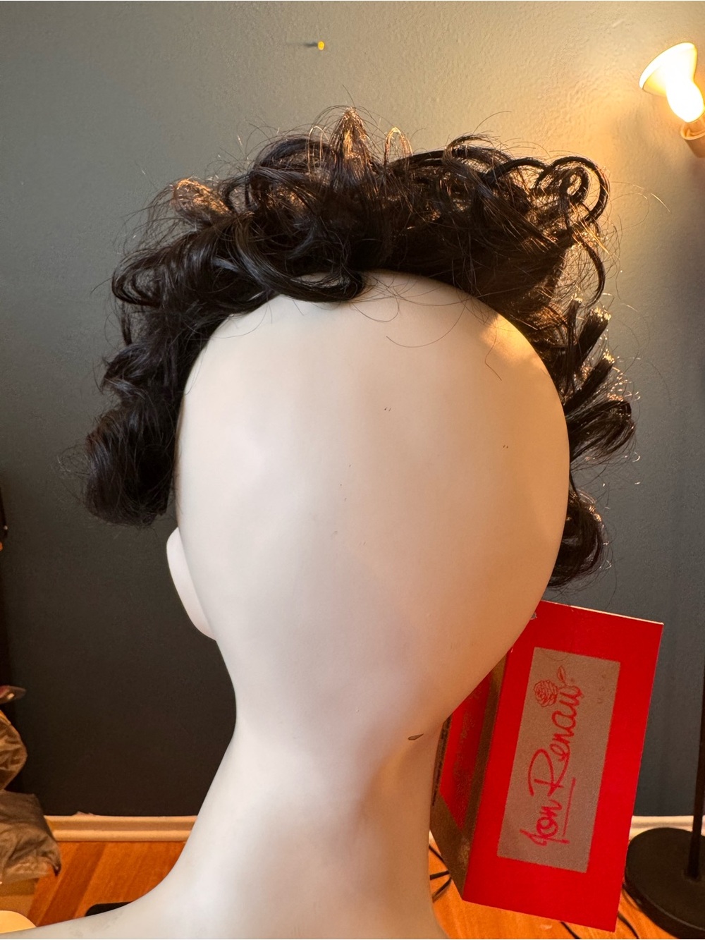 Short Curly Black Women's Wig - Classic Pixie with Volume - Picture 3 of 9